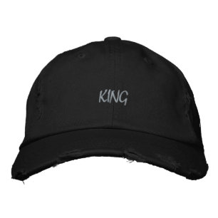 Men's Model Classic Look King Custom Text Printed Embroidered Baseball Cap