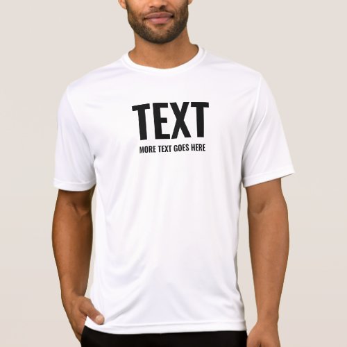 Mens Modern Best Black White Sport Tek Activewear T_Shirt