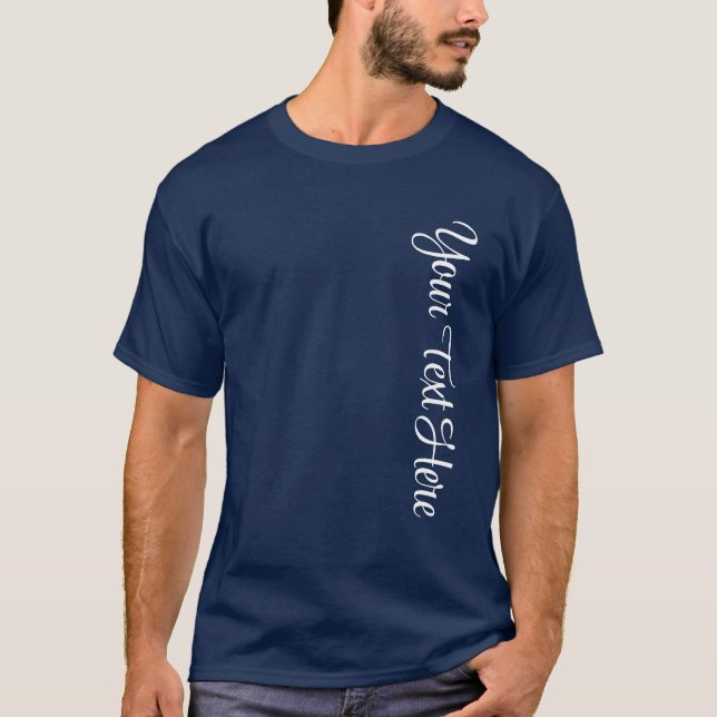 Mens Modern Big Large Font Text Handwriting Script T-Shirt (Front)