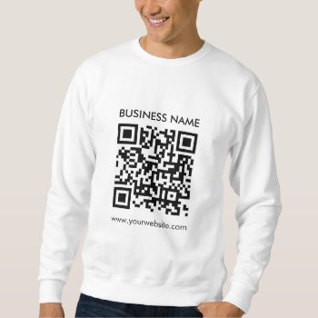 Mens Modern Elegant Template Qr Code Barcode Sweatshirt by art_grande at Zazzle