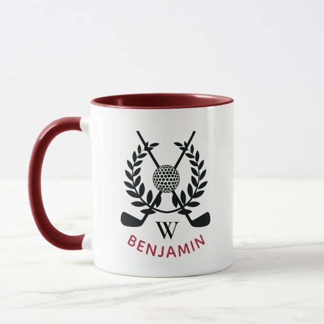 Mens Modern Monogram Mug (Left)