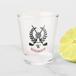 Mens Modern Monogram Shot Glass