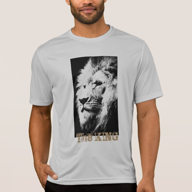 Mens Modern Sport-Tek T Shirts Modern Lion Face (Front)