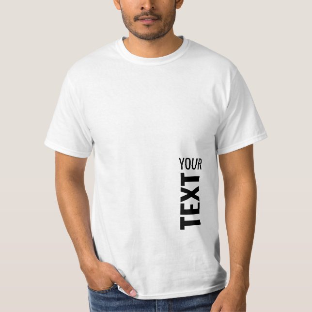 Mens Modern T-Shirts Custom Add Text Name Template (Front)