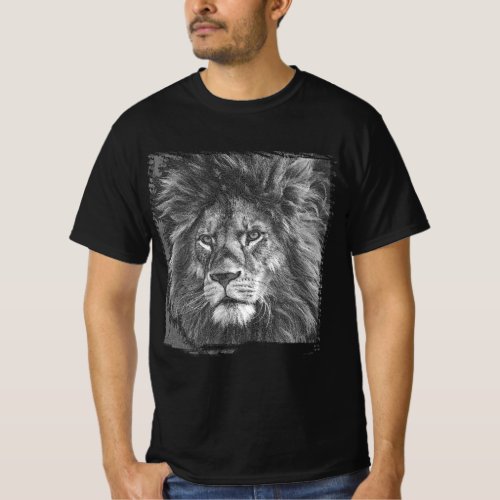 Mens Modern T_Shirts Template Pop Art Lion Face
