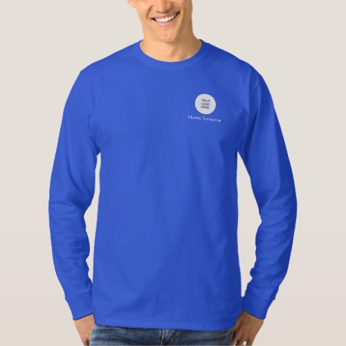Mens Modern Tee Shirts Deep Royal Blue Add Logo