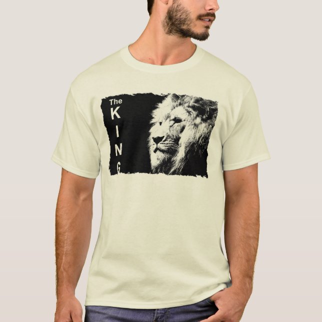 Mens Modern Tee Shirts Lion Face Template (Front)