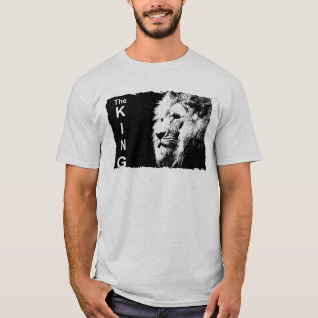Mens Modern Tees Lion Face Template Ash (Front)