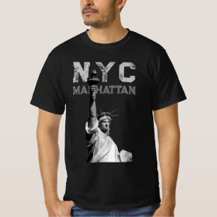 Mens Modern Tees Nyc Manhattan Liberty Statue