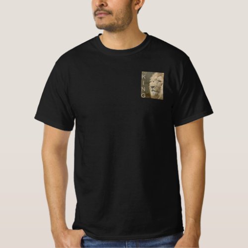 Mens Modern Template Lion Face Double Sided T_Shirt