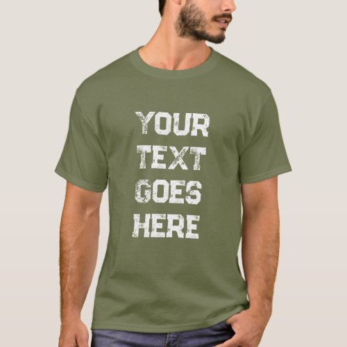 Mens Modern Template Trendy Elegant Fatigue Green T_Shirt