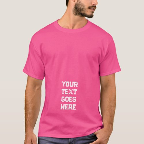 Mens Modern Template Wow Pink Distressed Text T_Shirt