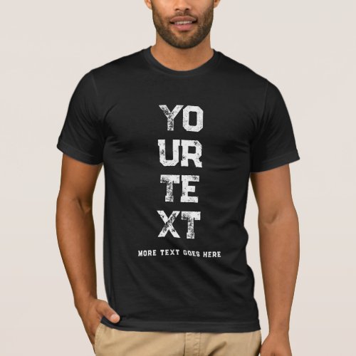 Mens Modern Trendy Distressed Text Template T_Shirt