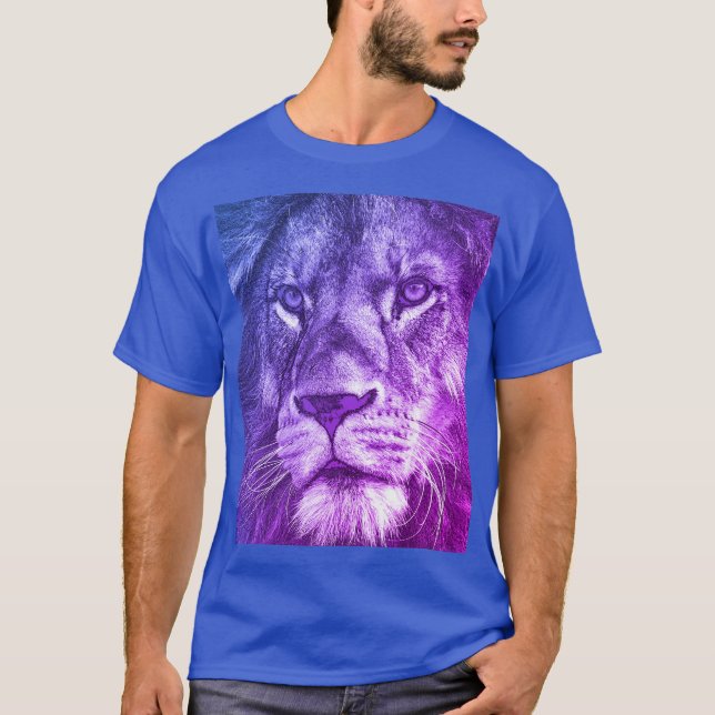 Mens Modern TShirts Animals Lion Face Template (Front)