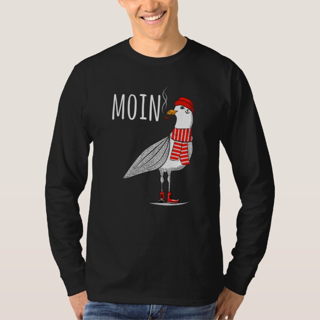 Mens Moin Saying Seagull Bird Sea Sailing North Se T-Shirt (Front)
