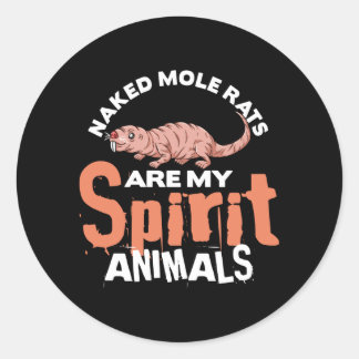 Mens Mole Rat Gift Funny African Rodent Classic Round Sticker