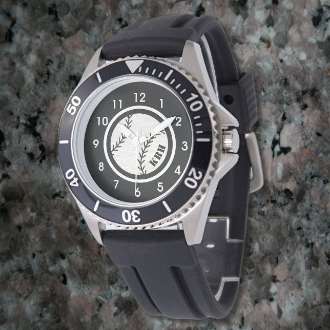 Men's Monogram Baseball Watch Black (Creator Uploaded)