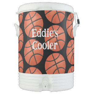 Men's Monogram Basketball Sports Theme Beverage Cooler