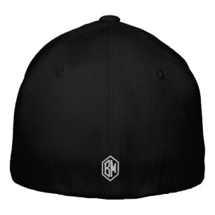 Men's Monogram Black Embroidered Baseball Cap