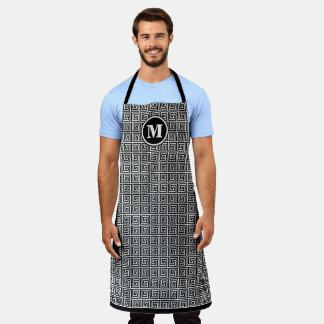 Design Your Own Personalised Custom Half Size Bar Apron In White or Black 