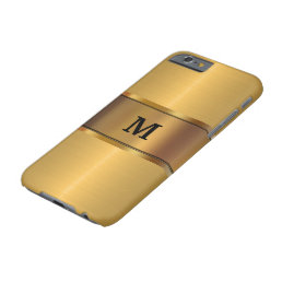 Men&#39;s Monogram Gold Look Barely There iPhone 6 Case