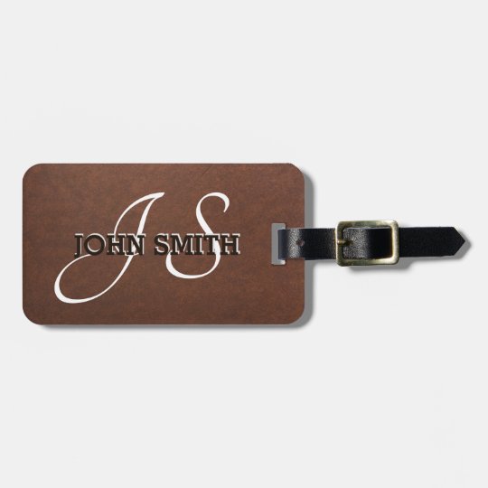 mens leather luggage tags