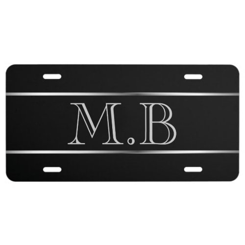 Mens Monogram License Plate