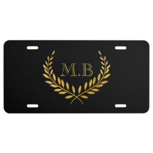 Men's Monogram License Plate