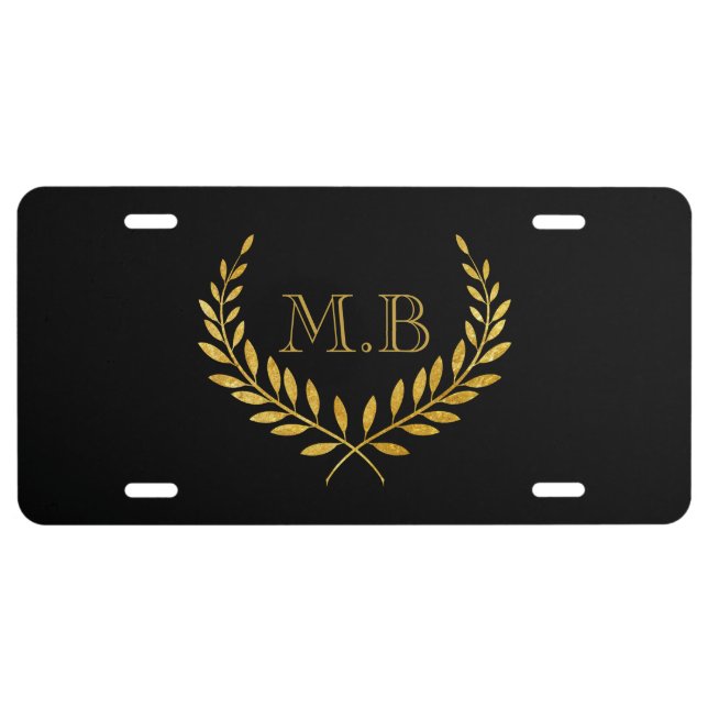 Men's Monogram License Plate (Front)