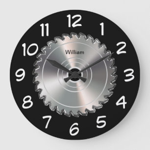 Mens Monogram Man Cave Wall Clocks