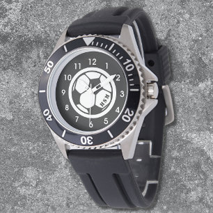 Men's Monogram Soccer Watch Black
