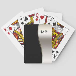 Men's Monogram Style Poker Cards