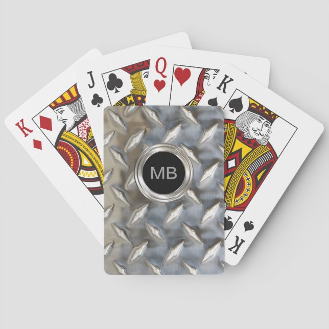 Men's Monogram Style Poker Cards (Back)