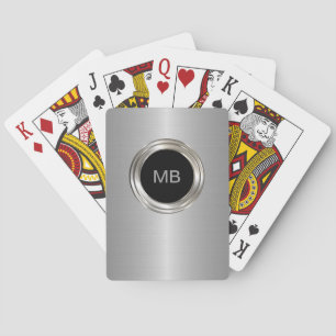 Men's Monogram Style Poker Cards