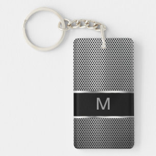 Men's Monogram Two Side Keychain