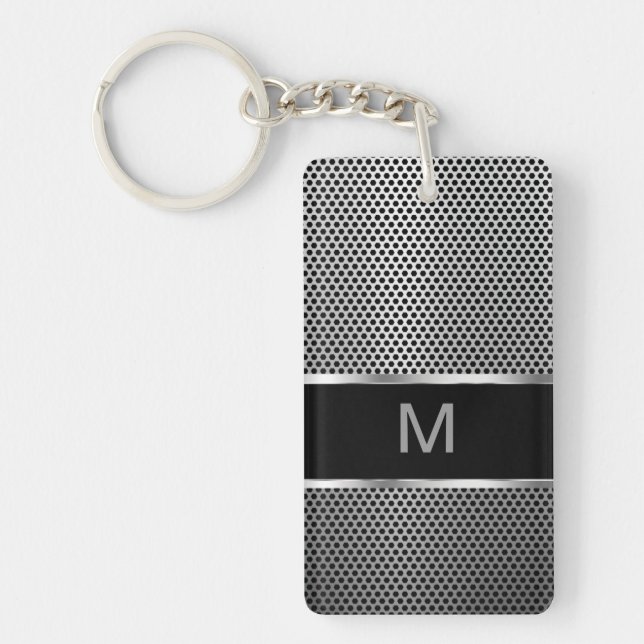 Men's Monogram Two Side Keychain (Front)