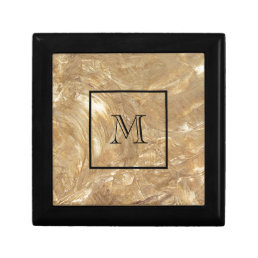Mens Monogrammed Jewelry Creme Marble Gift Box