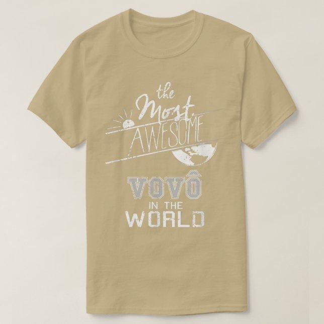 Mens Most Awesome Vovo In World Grandpa  Grandfath T-Shirt (Design Front)