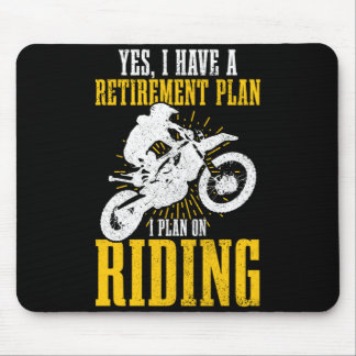 Mens Motocross Retirement Plan Funny Dirt Bike Mx Mouse Pad