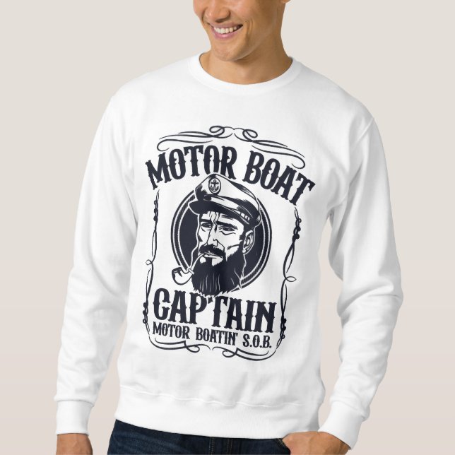 Men's Motor Boat Captain Sweatshirt (Front)