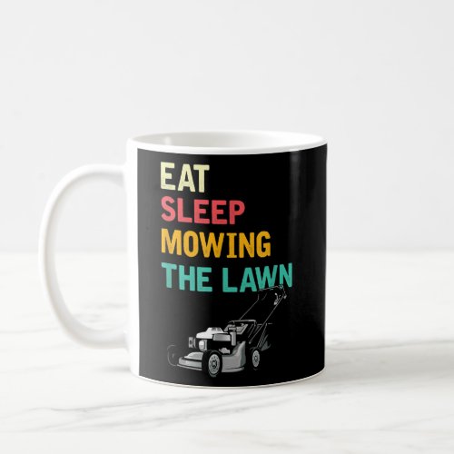 Mens Mowing the lawn Lawnmower Mower Gardening Coffee Mug