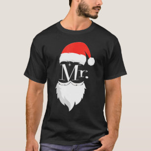 Mens Mr And Mrs Claus Couples Christmas Pajamas Sa T-Shirt