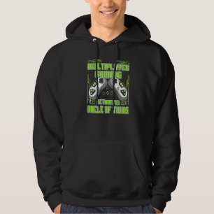 Mens Multiplayer Gaming Uncle Of Twins Video Gamer Hoodie