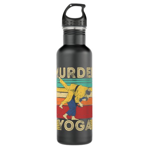 Mens Murder Yoga Judo BJJ Brazilian Jiu Jitsu MMA  Stainless Steel Water Bottle