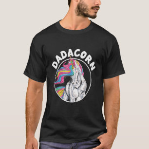 Mens Muscle Body Build Unicorn Dad Dada Corn Daddy T-Shirt