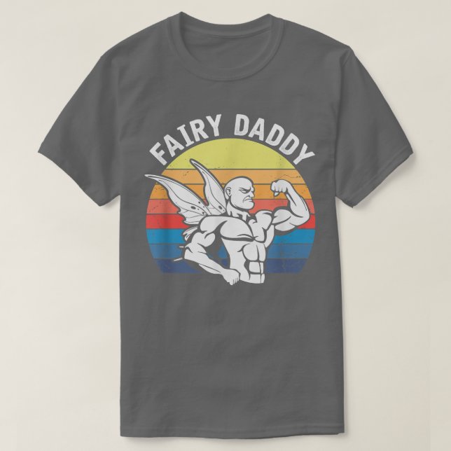 Mens Muscular Fairy Daddy Bodybuilding Fitness Fai T-Shirt (Design Front)