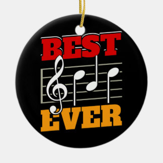 Mens Musician Dad Best Dad Ever Band Dad Ceramic Ornament