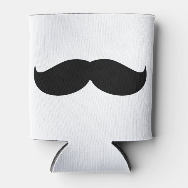 Mens Mustache Can Cooler (Front)