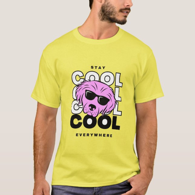  Mens My Dog Thinks Im Cool T Shirt Funny Sarcasti (Front)