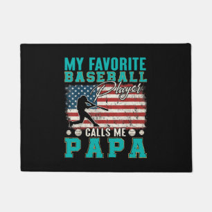 Mens My Favorite Baseball Player Calls Me Papa Doormat